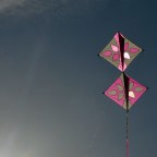 Rogallo Corner Kite auf Erstflug